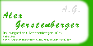 alex gerstenberger business card